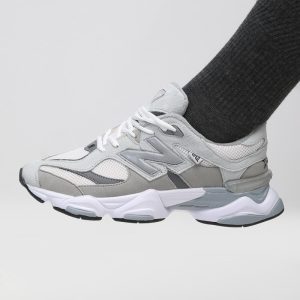 کفش و کتانی مردانه و زنانه چرم طبیعی مدل نیوبالانس NEWBALANCE 9060 رنگ طوسی کد 8892