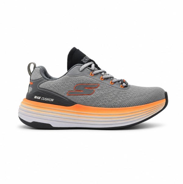 کفش و کتانی مردانه مدل اسکیچرز SKECHERS رنگ طوسی نارنجی کد 42426