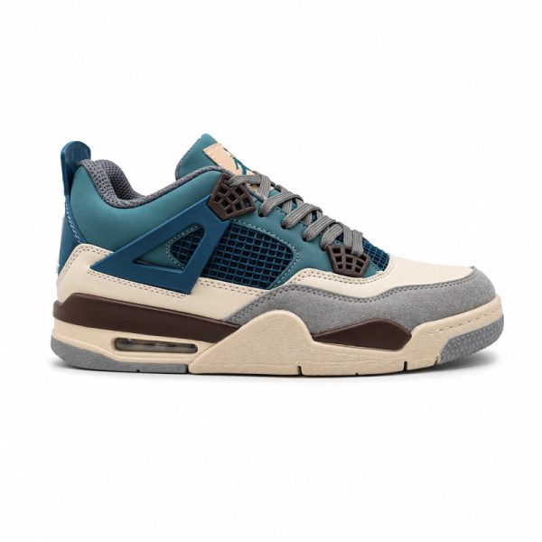 کفش و کتانی مردانه ساقدار مدل جردن NIKE AIR JORDAN 4 رنگ کرم آبی کد 2132