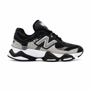 کفش و کتانی مردانه چرم طبیعی مدل نیوبالانس 9060 NEW BALANCE رنگ مشکی طوسی کد 4114